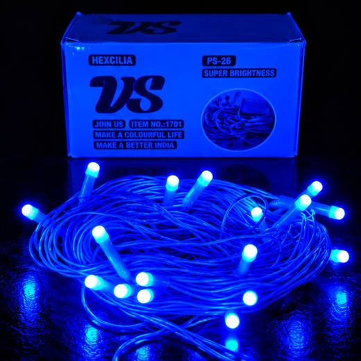 10M Pixel Blue String Light (26/20 Bulb) (5 MM) (Print: 25M) ✨