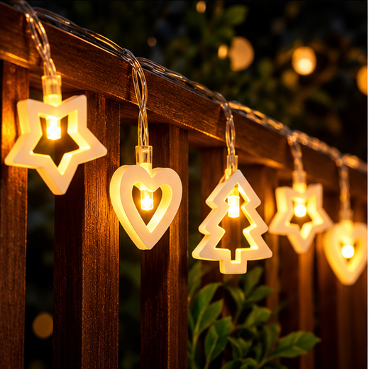 Wooden String Light (Mix Design) 🤍✨- (10 Piece Set) - Image 3