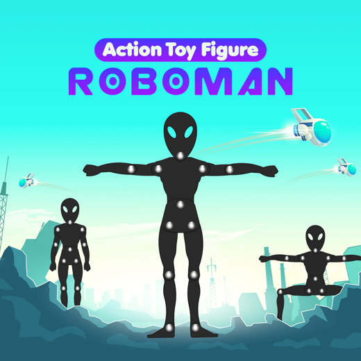FLYI Roboman Action Toy with 24 Activity Cards (3+ Years)