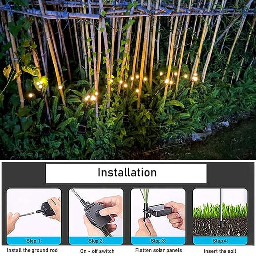 8 LED Solar Powered Firefly - Image 4