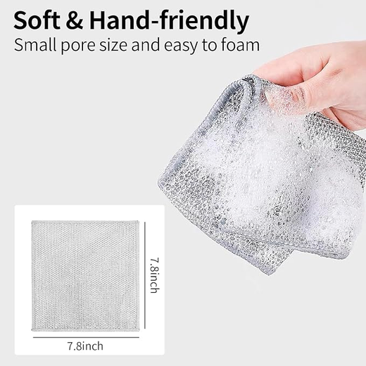 Non-Scratch Dish Wash Wire for Kitchen(Pack of 10) - Image 4