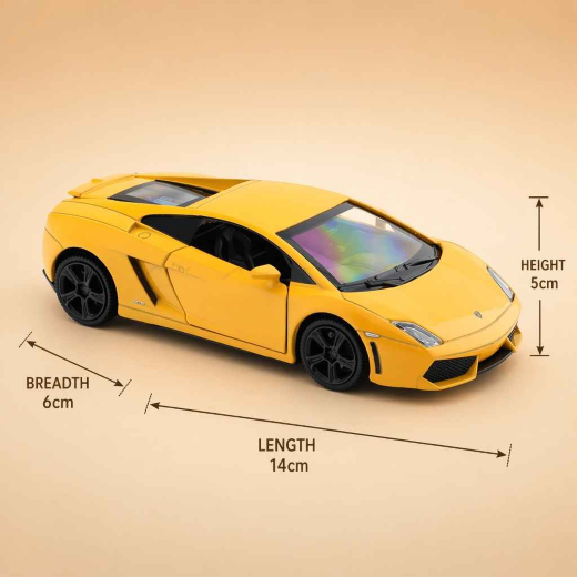 Lamborghini LP560-4 Roadster – Official Licensed 1:43 Die Cast Supercar Model - Image 4