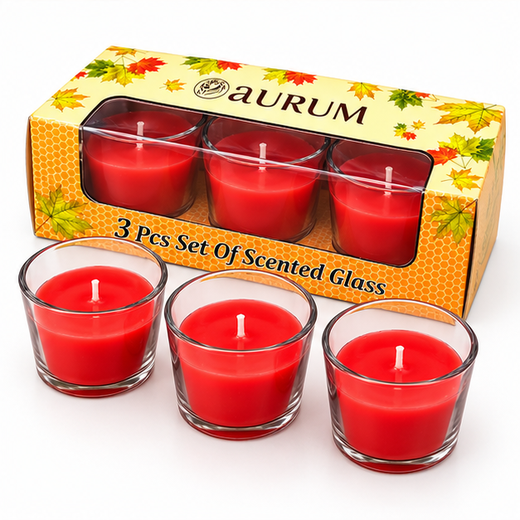3 Piece Scented Glass Candle (Pack of 3)🕯️ - Image 4
