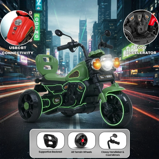 Flyi EV GoldVing Kids Electric Ride-On Bike (GREEN) - Image 3