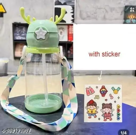 Kids Water Bottle With Straw (Pack of 2) - Image 4