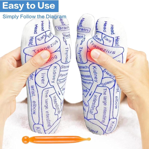 REFLEXOLOGY SOCKS WITH MASSAGE TOOL - Image 2