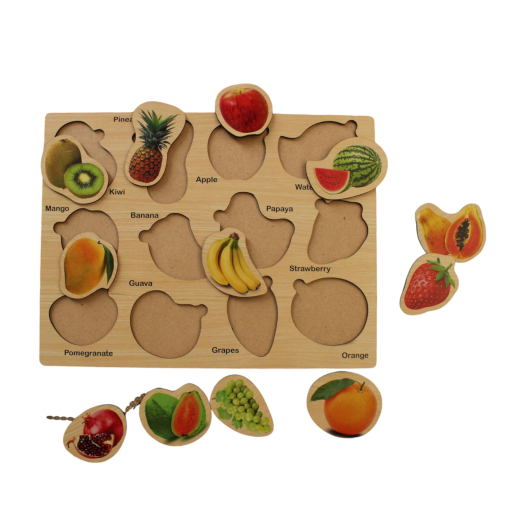 Wooden Fruits Shapes Puzzle