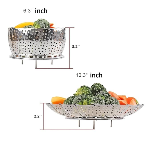 SS Folding Steamer Basket - Image 3