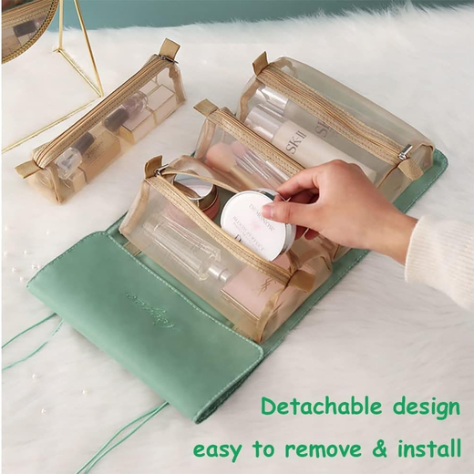 4 in 1 Hanging Roll - Up Foldable Toiletry Bag - Image 4