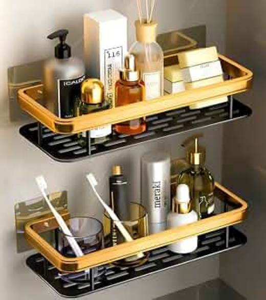 Golden Bathroom Shelf 270 (Pack Of 2) - Image 2