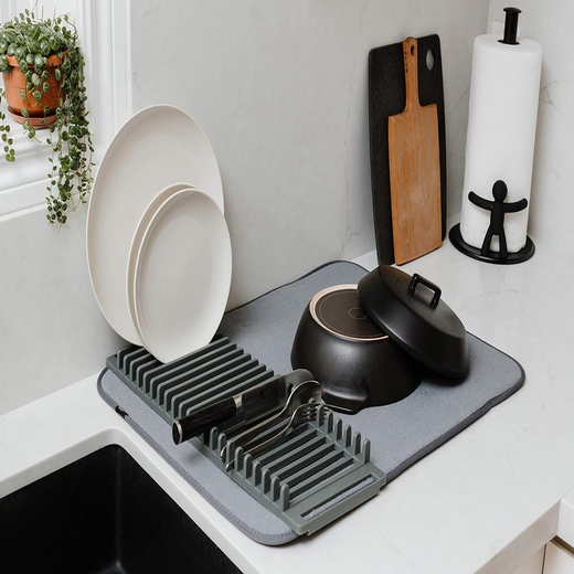 Micro fiber Dish Drying Mat With Stand - Image 4