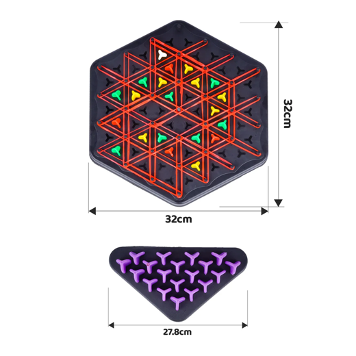 FLYI - Triangular Chess Game - Board Game -Elastic Band Game - Family Game - Image 4