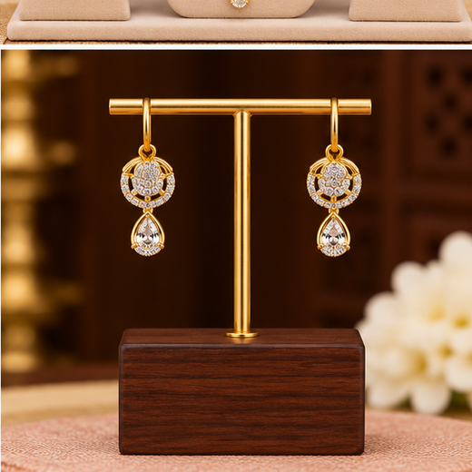Matte finishing Beautifully design Cubic Zirconia long necklace - Image 4