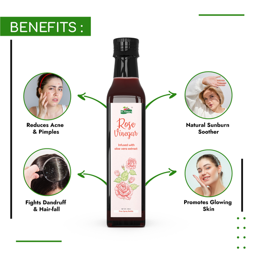 Dr.Patkars Rose Vinegar Infused With ACV and Aloevera Extract 100 ml - Image 3