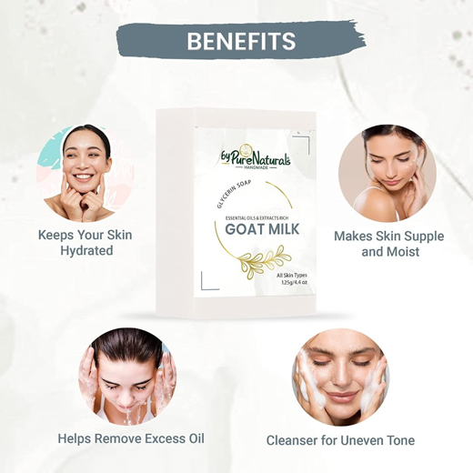 Organic, Mesmerizing, and Natural Glycerin Made Goat Milk Soap For Men Women Pack of 2 - Image 4