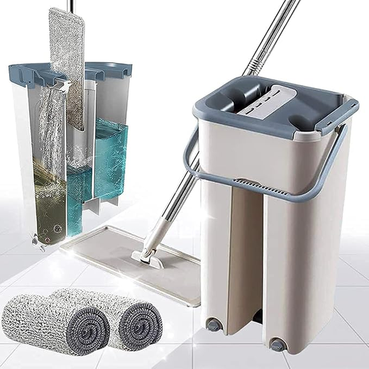 Scratch Mop Flat Mop with Bucket - Image 2