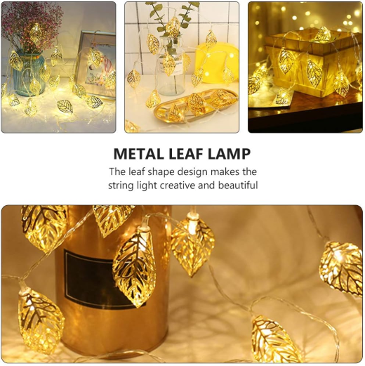 Metal Leaf LED Lights 10 Lamps Ligth - Image 3