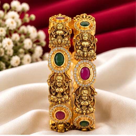 Nakshi Finishing With Peacock Designed Bangle