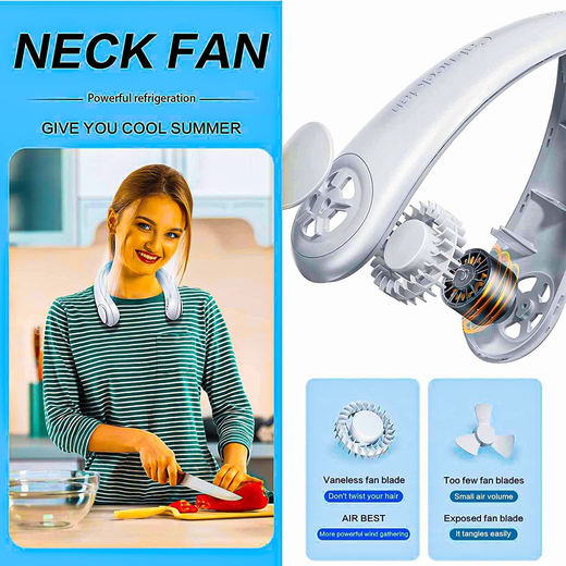 Portable Rechargeable Neck Mini Fan - Image 2