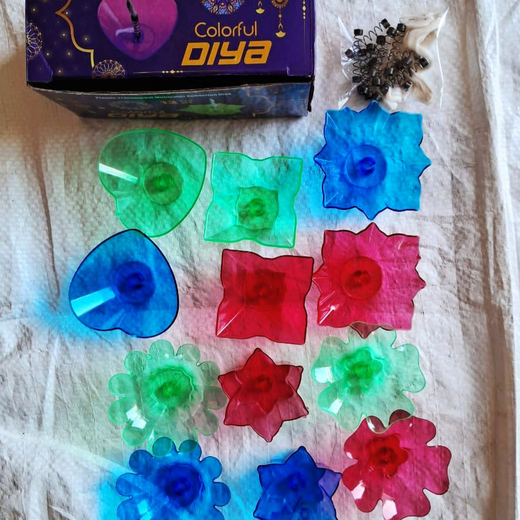 Colourful Shadow Diya With (12 Piece Set) 🪔 - Image 2