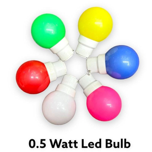 Multicolour 0.5 Watt LED Bulb 💡- (1 Piece)