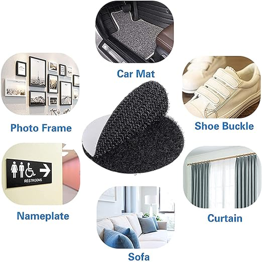 Double Sided Adhesive Sticker (Velcro Sticker) (Set of 10)