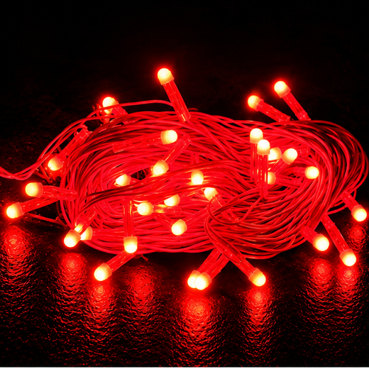 11M Pixel Red String Light (36 Bulb) (5 MM) (Print 15M) ✨