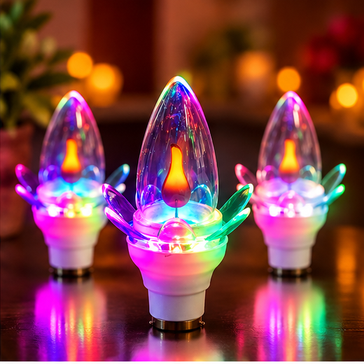 Floor Flickering Multicolour Bulb 🌺✨
