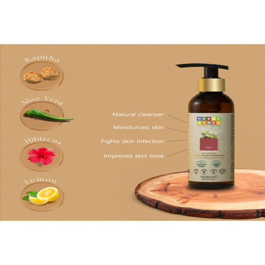 Ultra Gentle Baby Body Cleanser with Kapitha, Badara & Aloe Vera | Organic Ingredients | Gentle Cleansing | Hydration | Skin Nourishment | - Image 2