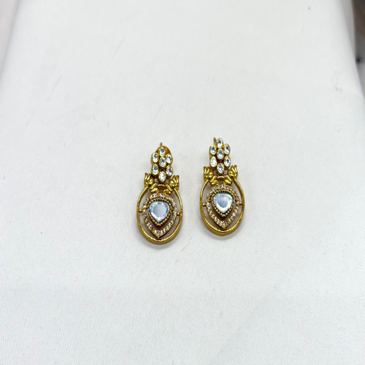 Moissanite stone gold plated short necklace - Image 2
