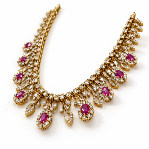 Victorian Pink Short Necklace - Image 3