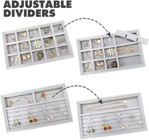 4PCS Velvet Jewellery Box - Image 4