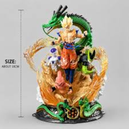 DBZ Goku With Shenron 18cm Action Figure (Blister+Box)