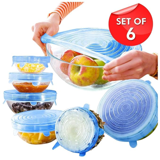 Silicone Lids Cover(Pack of 6)