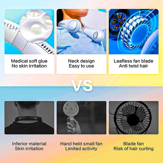 Portable Rechargeable Neck Mini Fan - Image 3