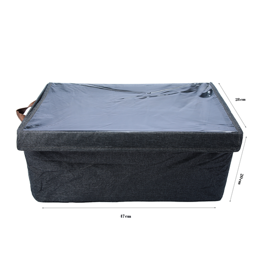 Folding Storage Box With Lid Fabric Foldable - Image 2