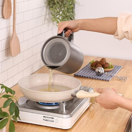 Stainless Steel Kitchen Oil Filter HOUSEHOLD OIL POT 1.5L - Image 4