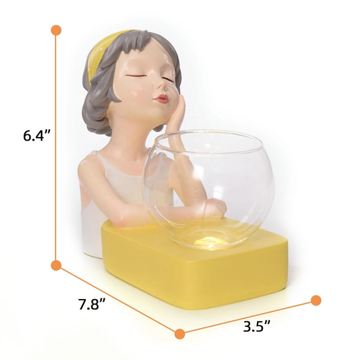 Ceramic Lighting Glass With Girl Gift Set - Image 4
