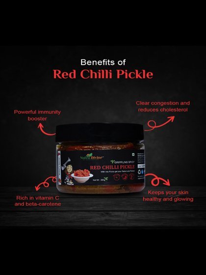 Grippling Spicy Red Chilli Pickle - 250g