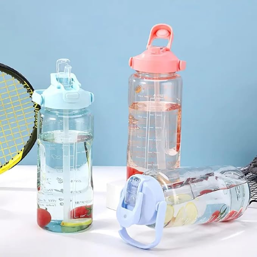 3 Pcs Transparent Bottle Set (Imported) - Image 3