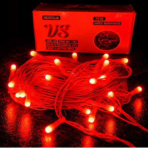 10M Pixel Red String Light (26/20 Bulb) (5 MM) (Print: 25M) ✨