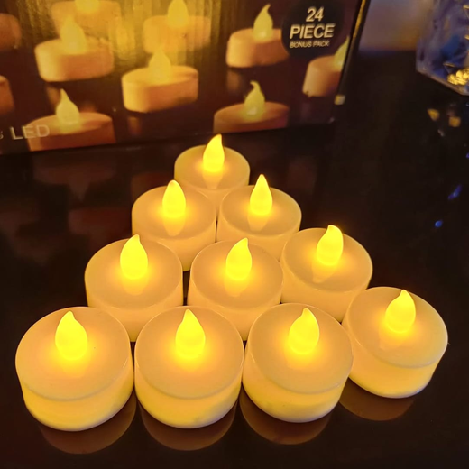 LED Tea Light Candles 🕯️✨- (24 Piece Box)