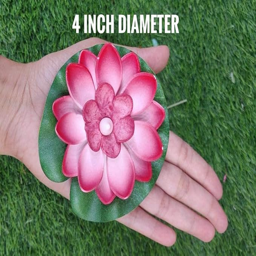 Water LED Floating Lotus Diyas (pack of 6) - Image 4