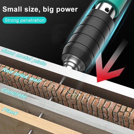 Manual Steel Nail Gun Tool with 20 Nails - Image 3