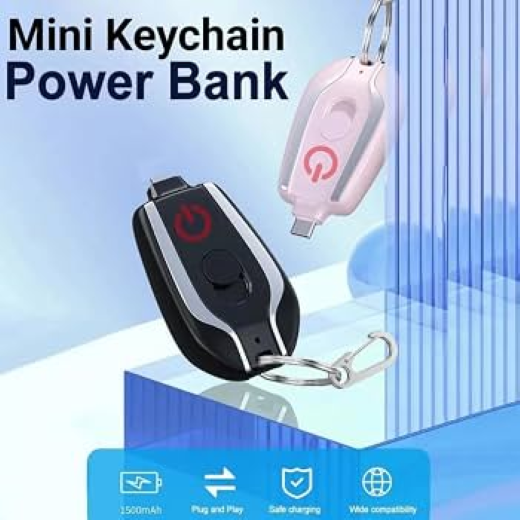 Small Portable Emergency Keychain Power Bank (Apple Pin) - Image 3