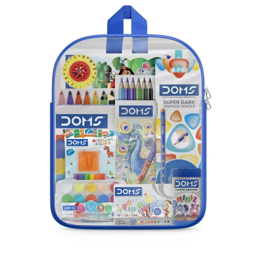 Doms Smart Kit Comes With Transparent Zipper Bag Combination of 12 Stationery Items