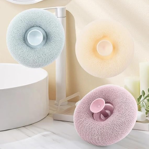 Bath Sponge Cleaning Brush With Suction - Image 2
