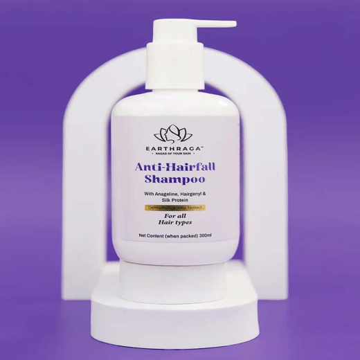 Earthraga Anti Hairfall Shampoo | Increases hair growth upto 37% in one week | 300 ml