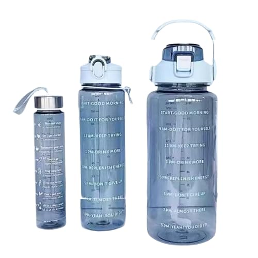 Set of 3 Motivational Water Bottles