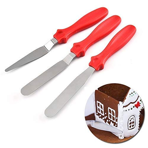 Steel Cake Knife Icing Spatula 3Pcs Set
